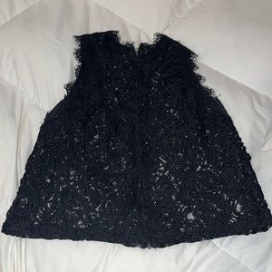Zara sleeveless lace top